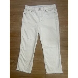 REWASH White Cropped Frayed Hem High Rise‎ Jeans - Women's Size 11/30